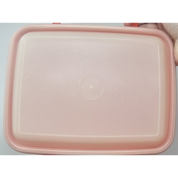 Tupperware Pack N Carry Lunch Box Set Vintage Paprika Red #1254-3 - Picture 9 of 16